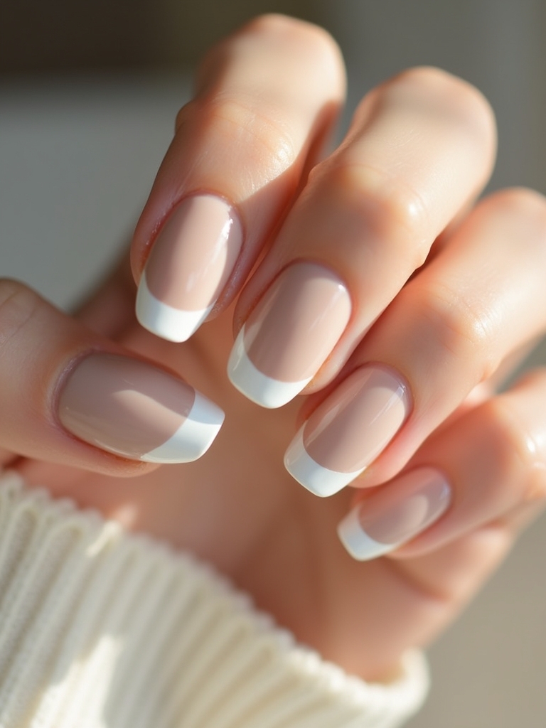 elegant minimalist white tips