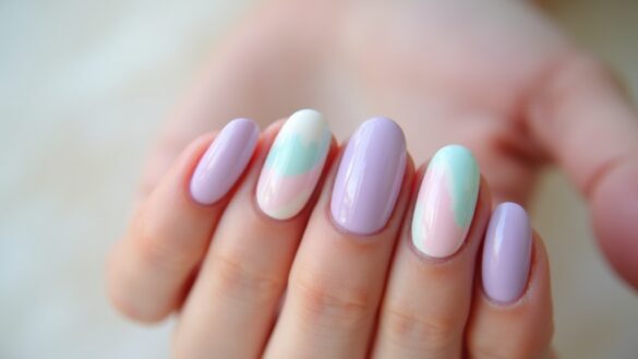 elegant oval nail design