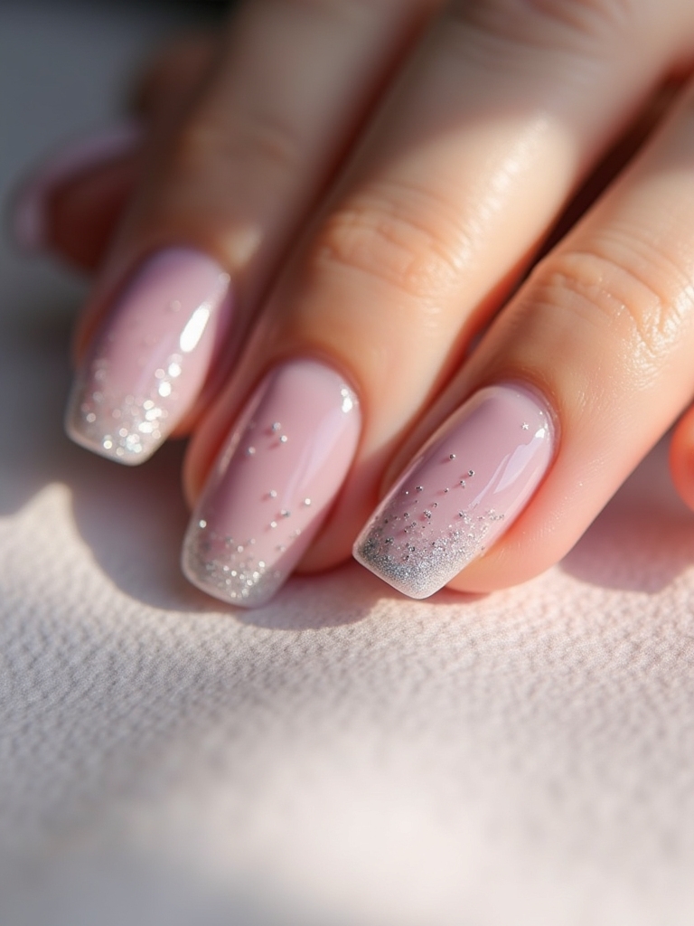 elegant pink silver ombre