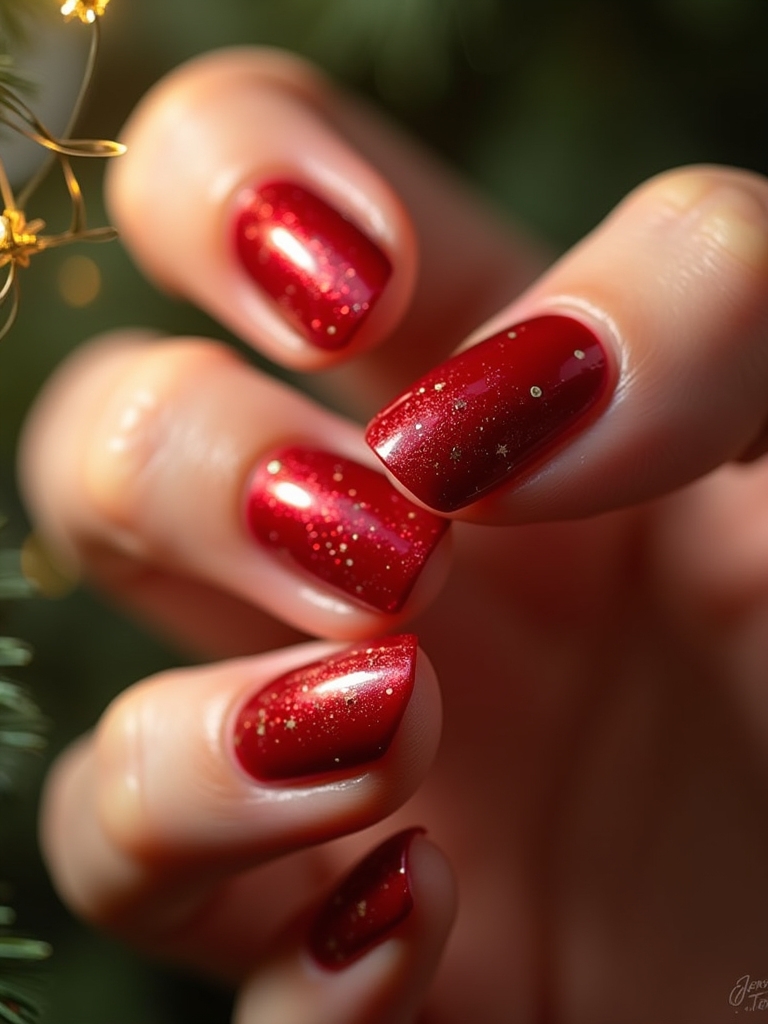 elegant red gold accents