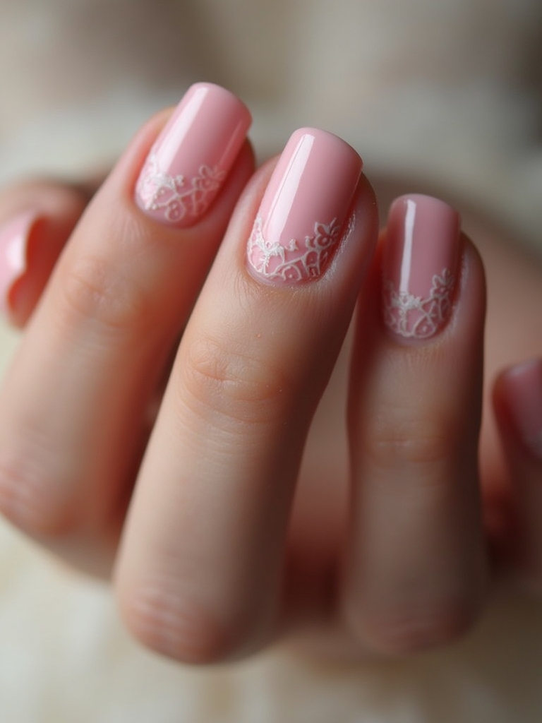 elegant vintage lace nails