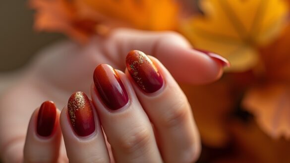 fall inspired nail designs