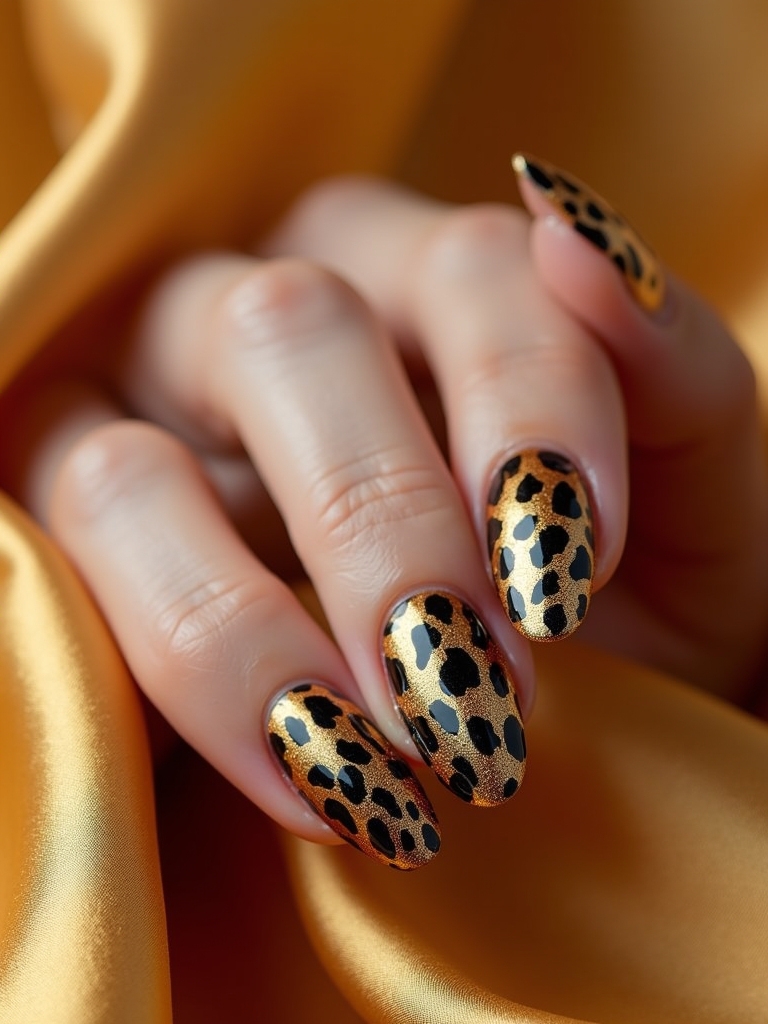 fierce animal print nails