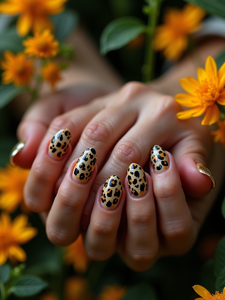 floral and leopard combination