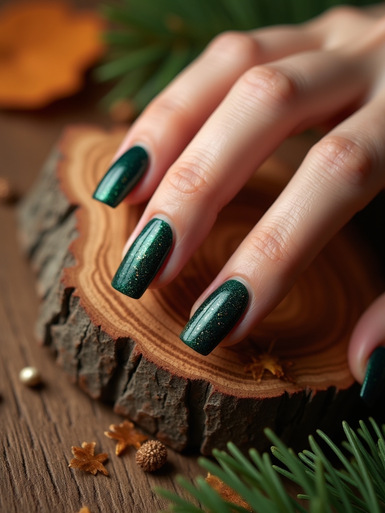 forest green nail elegance