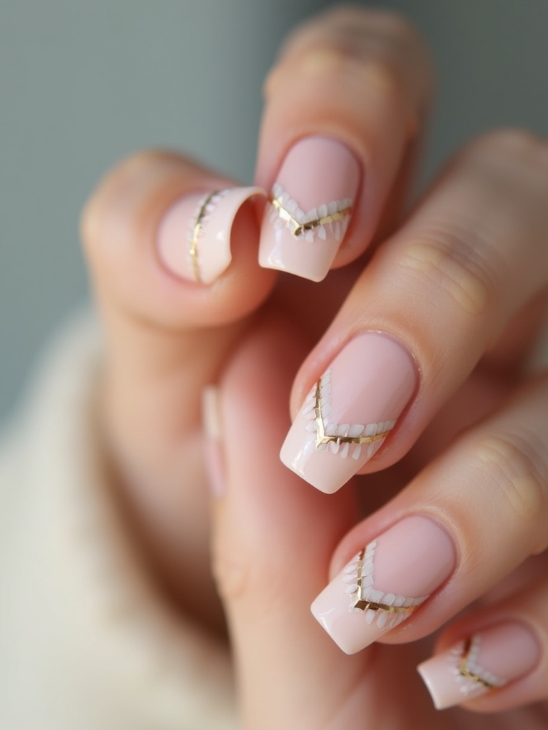 geometric accent nail designs