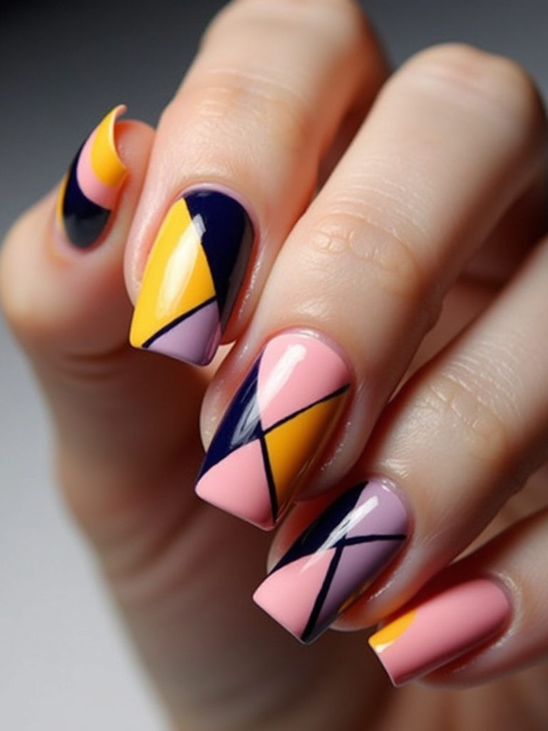geometric nail art designs