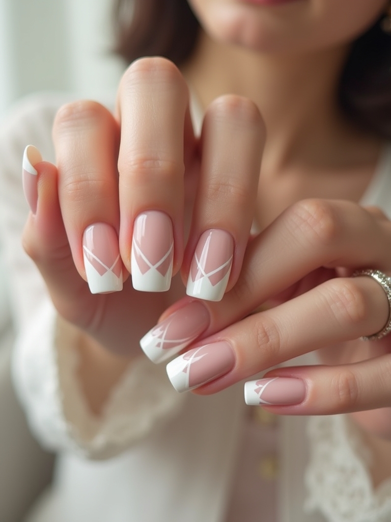 geometric nail design inspiration
