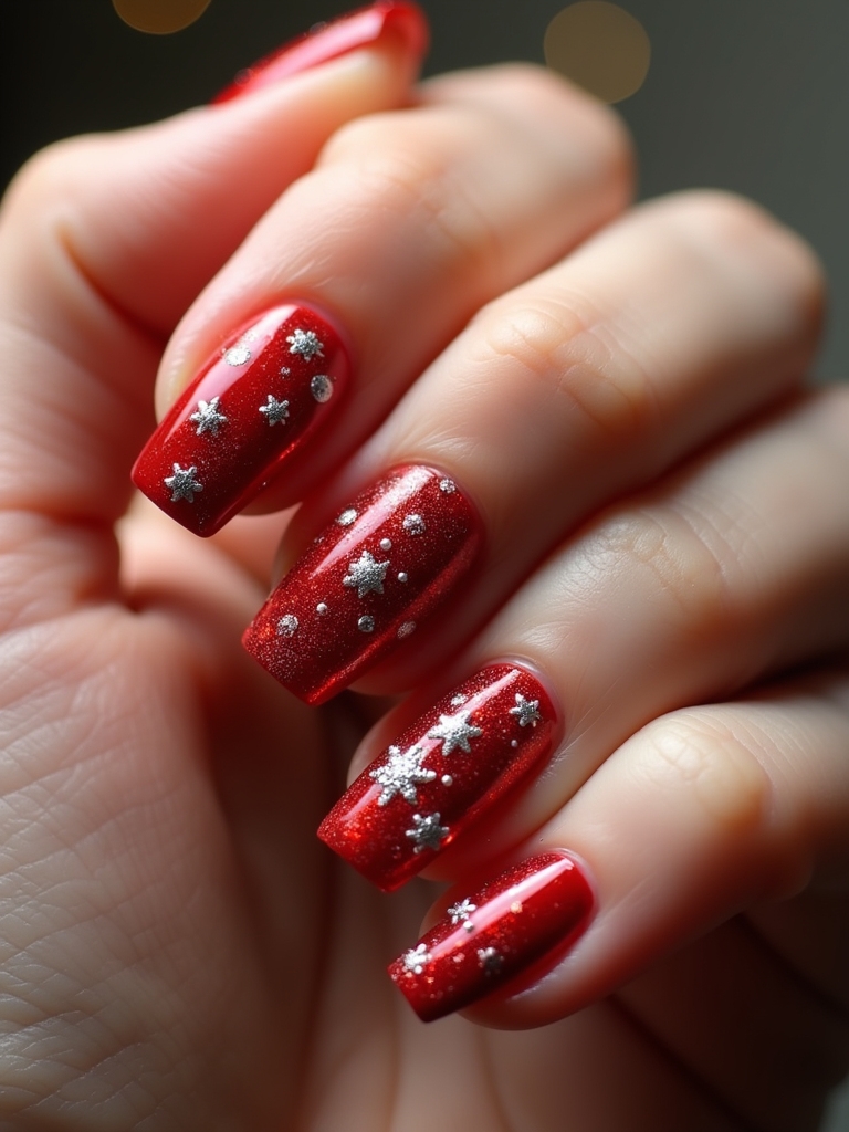 glamorous holiday nail design