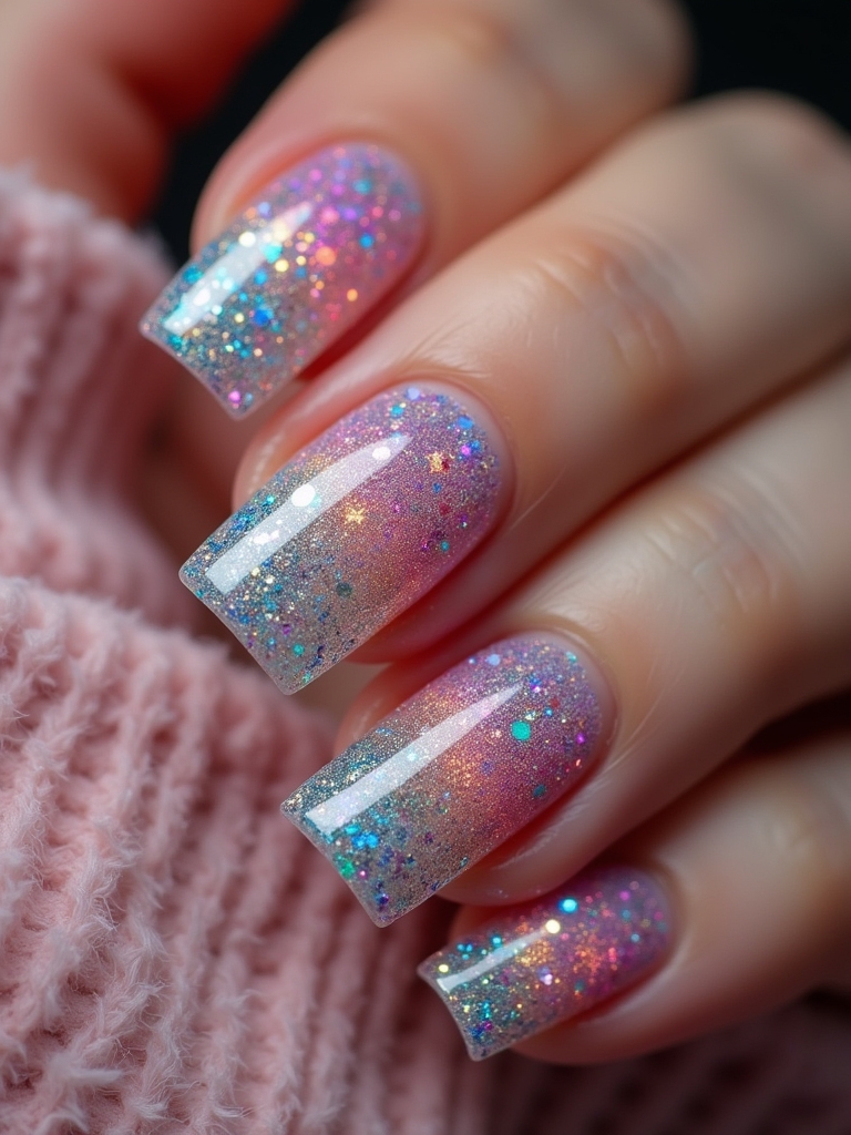 glitter accents for nails