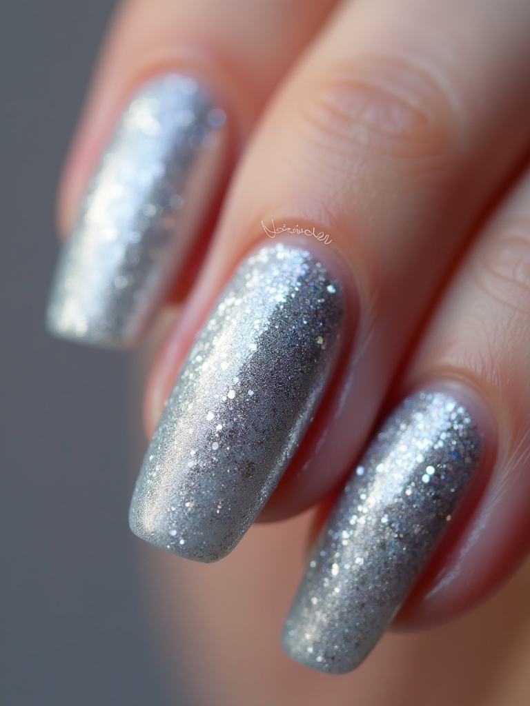 glitter gradient nail design