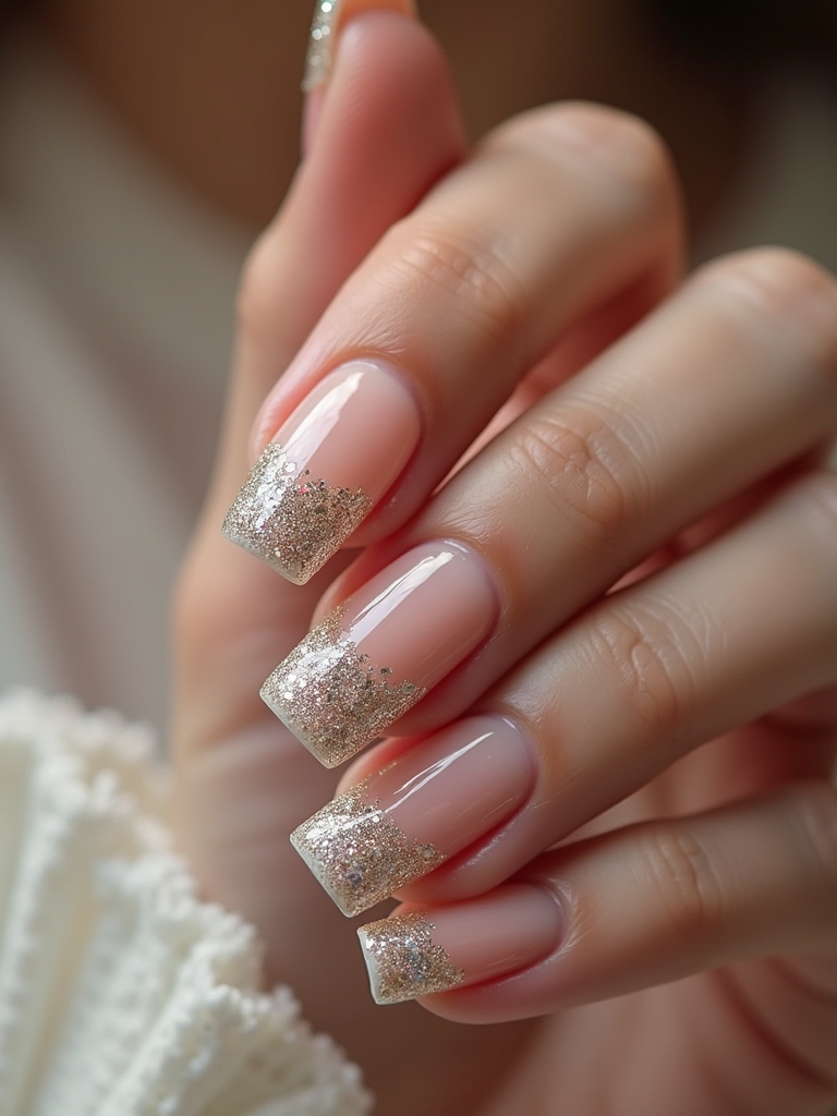 glittery french manicure styles