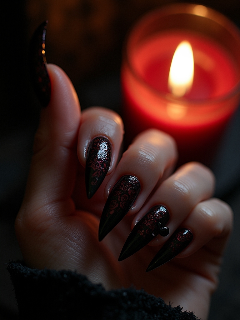 grunge nails with creative chaos