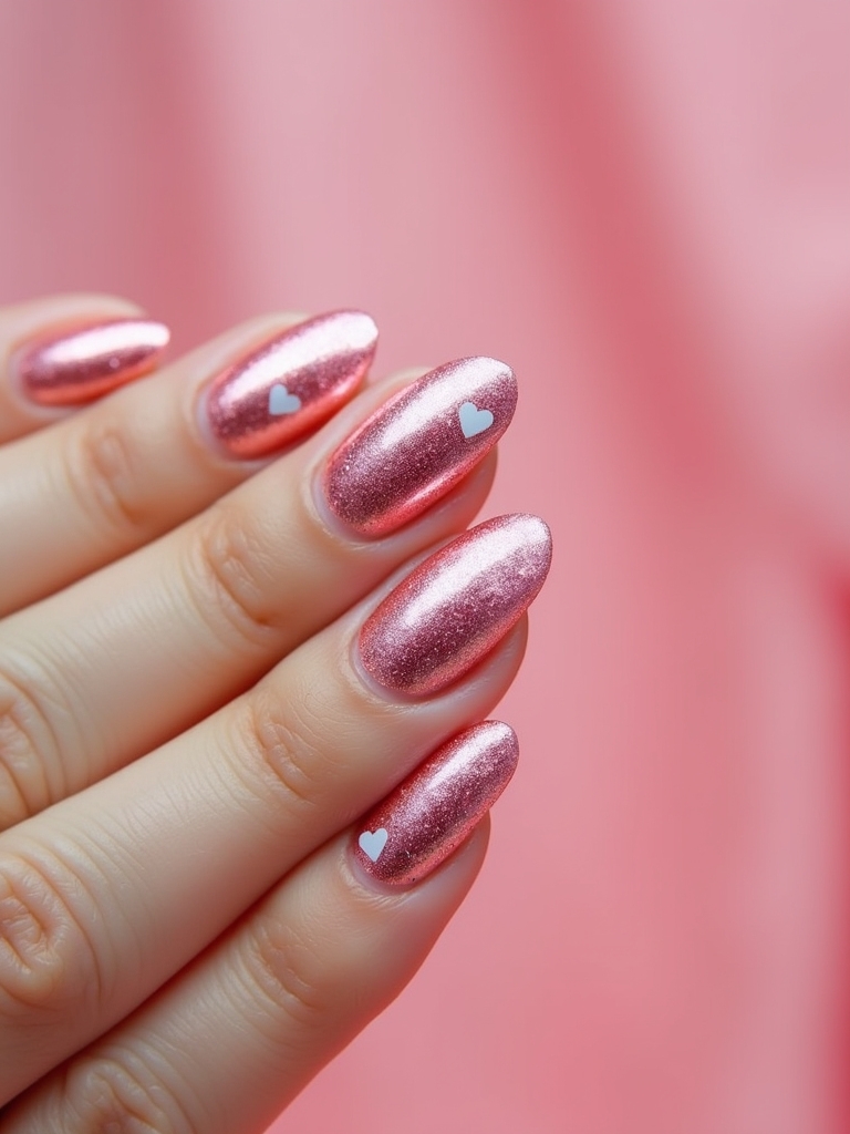 heart nail art accents