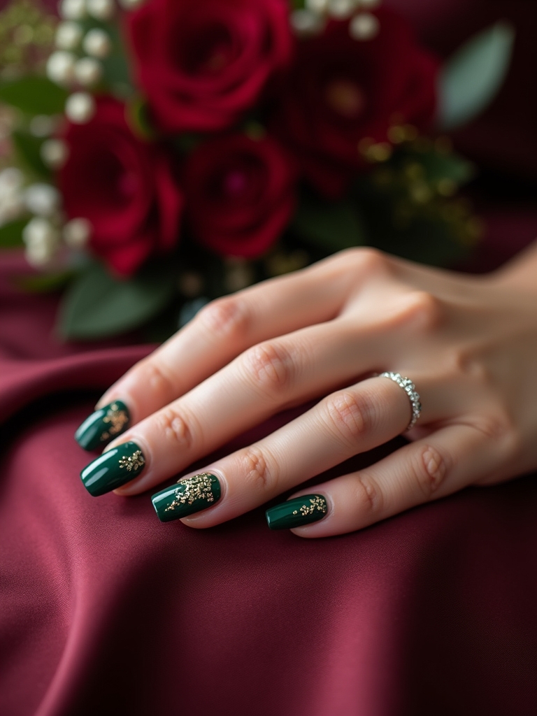 jewel toned bridal nail elegance
