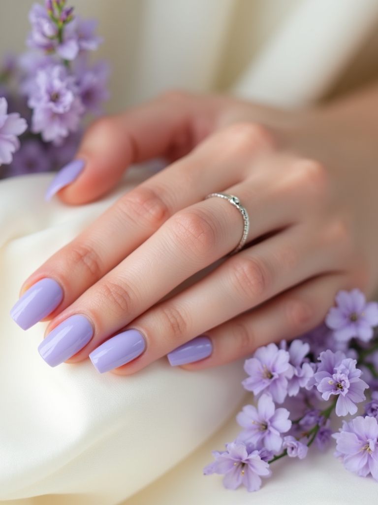 lavender nail art elegance