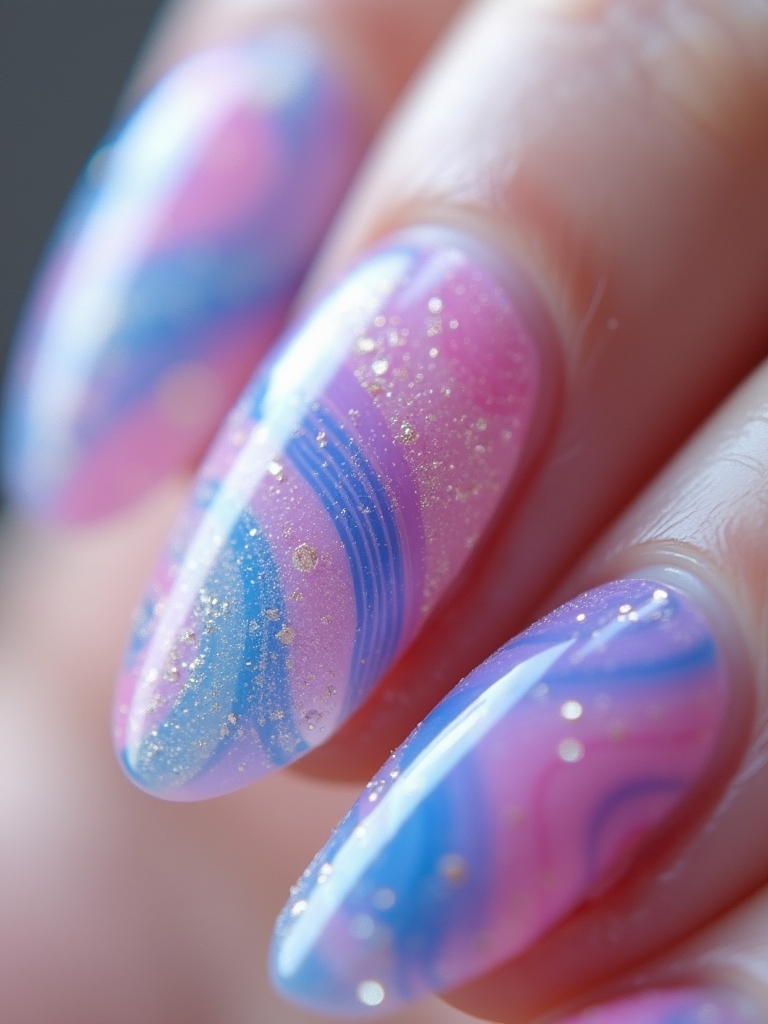 marbled jelly nails techniques