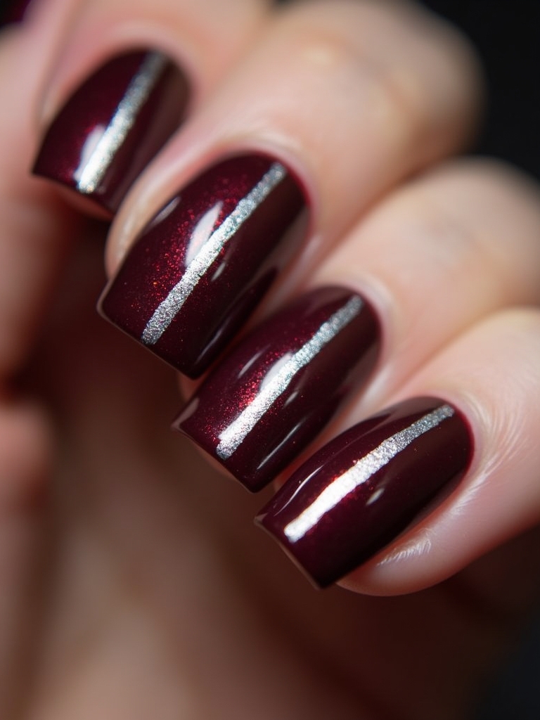 maroon elegance with shimmer