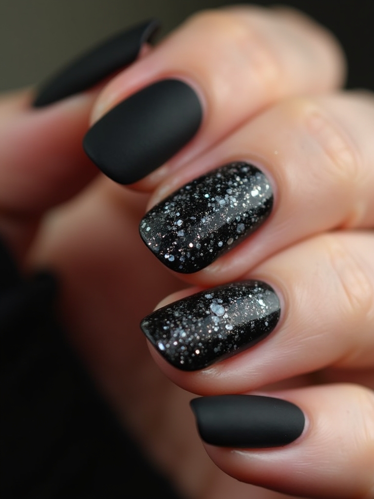 matte base glitter topper