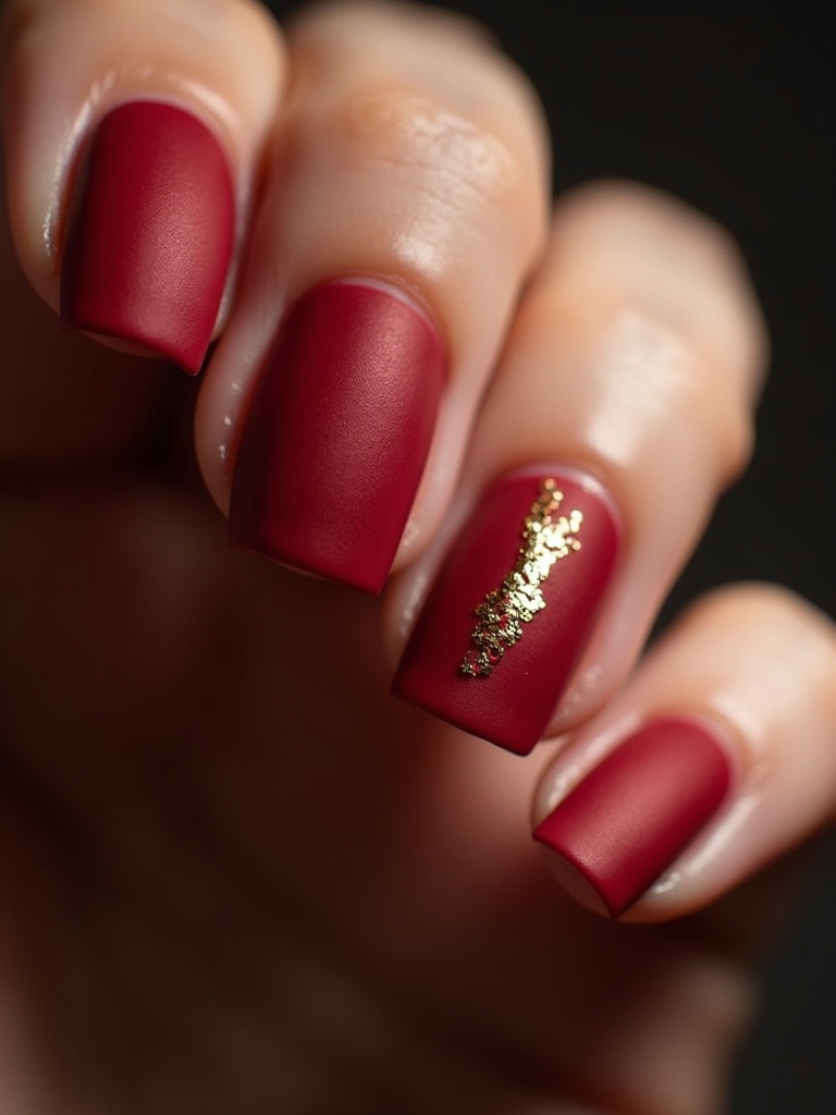 matte cherry red elegance
