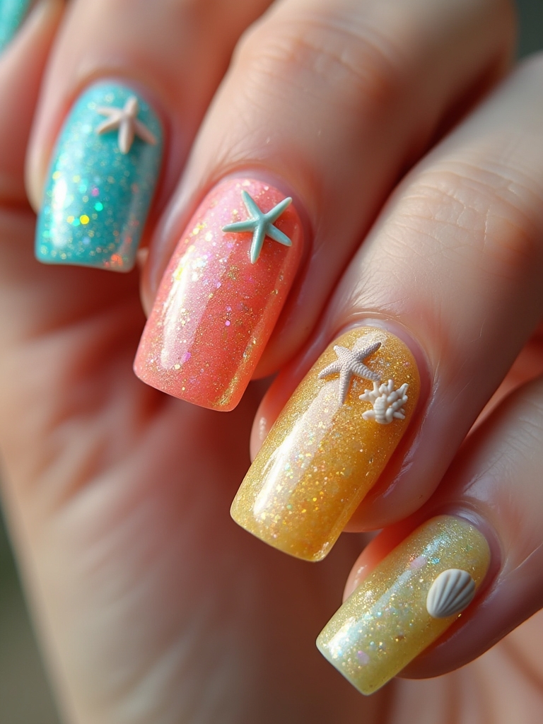 mermaid scale nail designs
