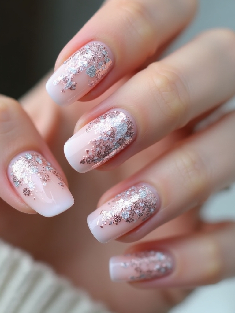 metallic foil nail design