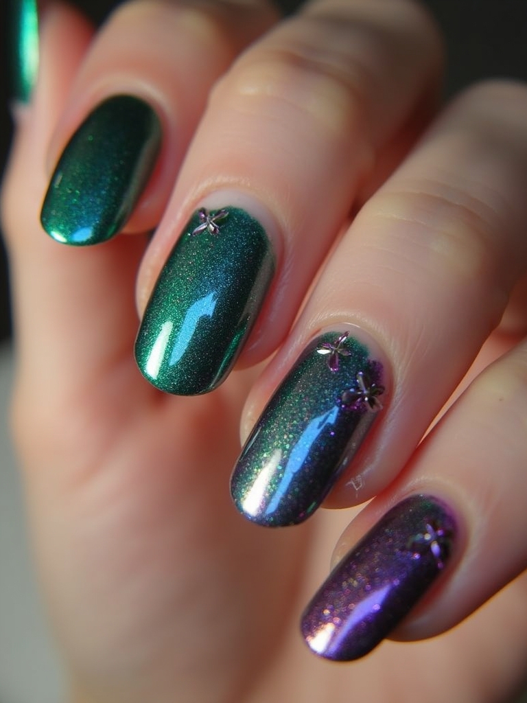 metallic jelly nail glamour