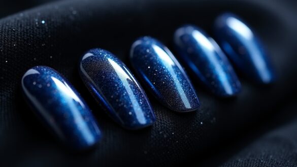 midnight shimmer on nails