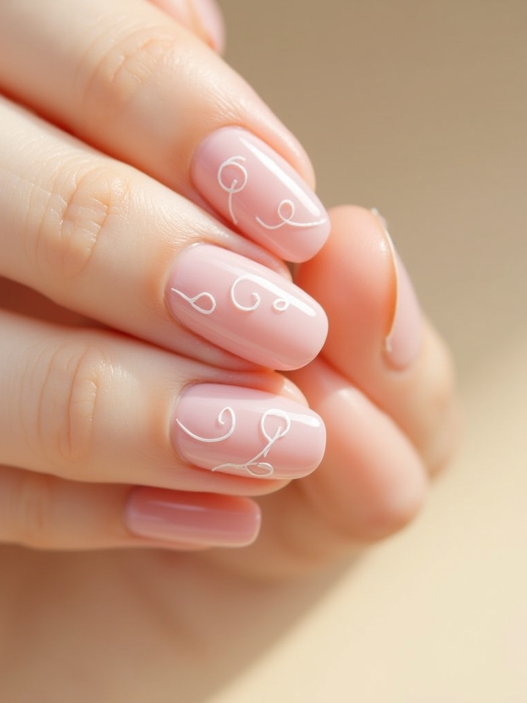 minimalist oval nail designs