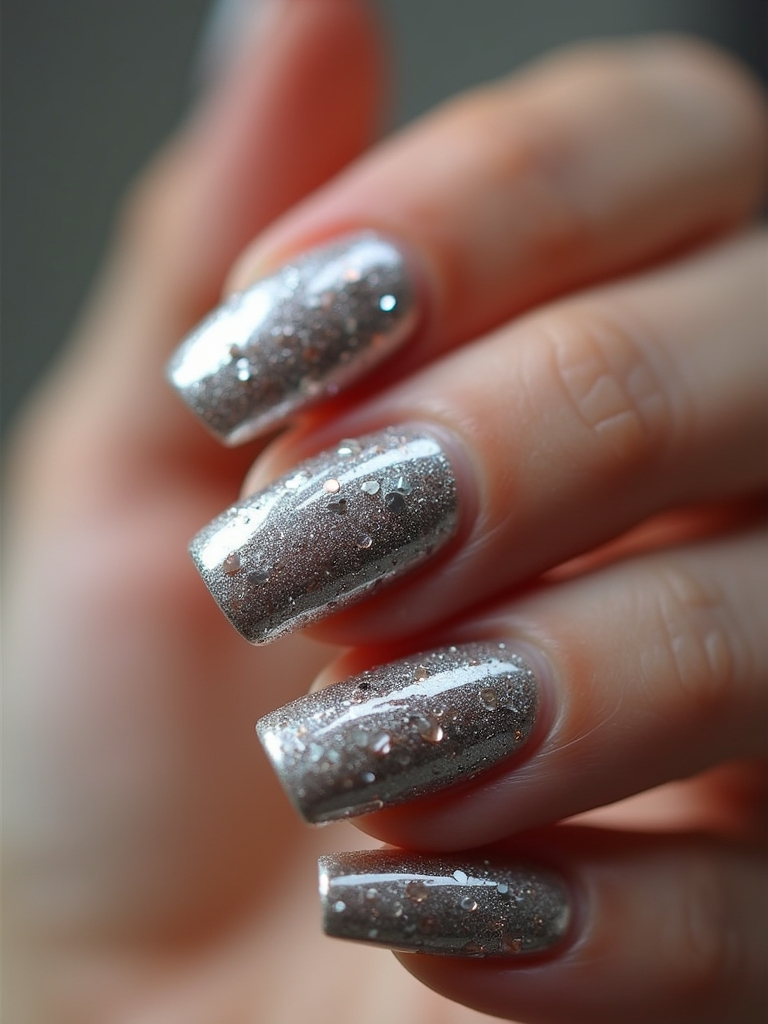 modern negative space nails