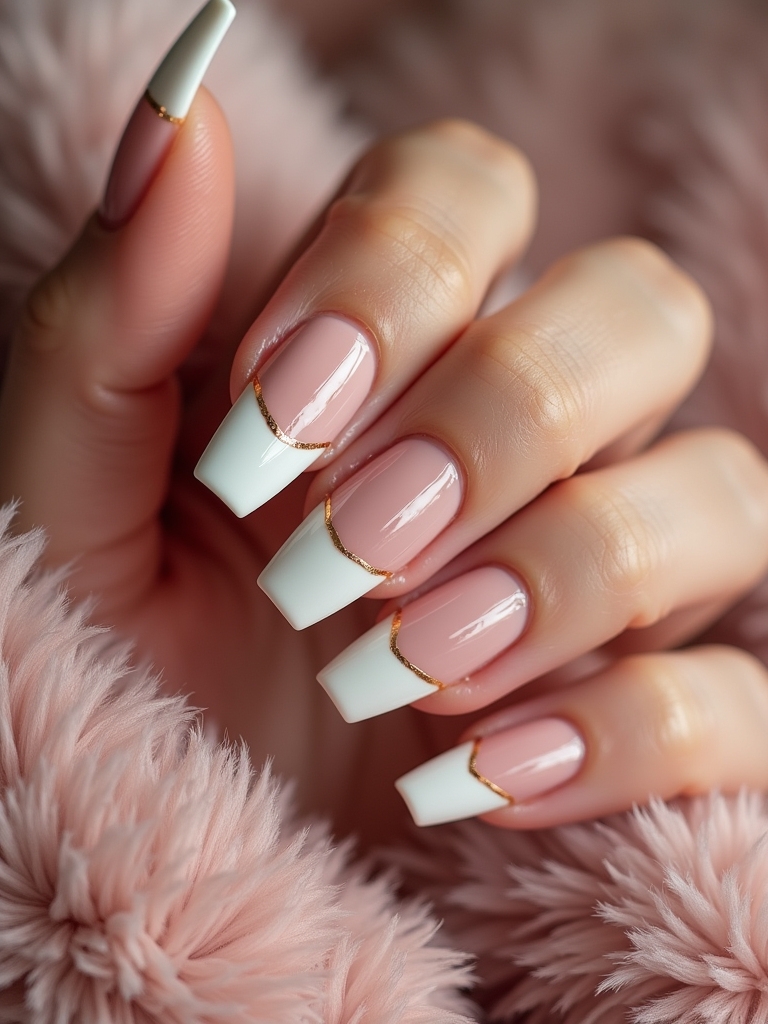 modernized french nail art