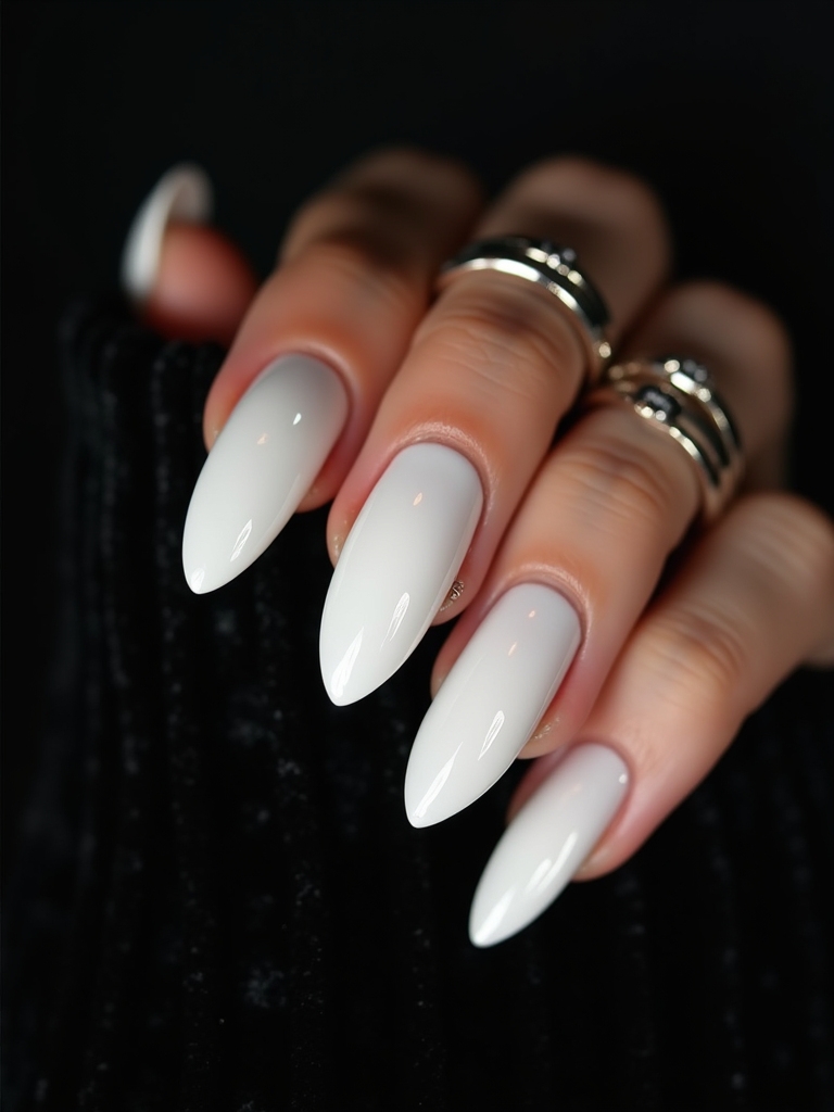 monochrome elegance in nails