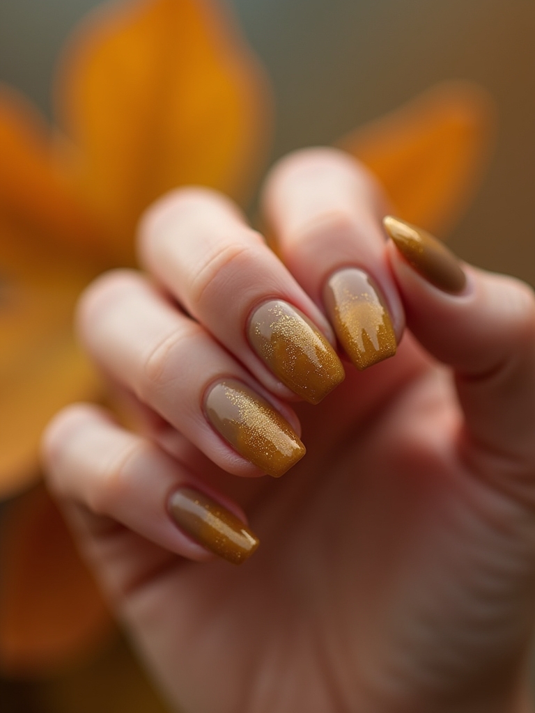 muted mustard nail trends
