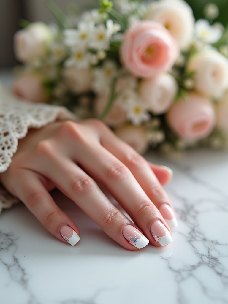 nail art for french tips