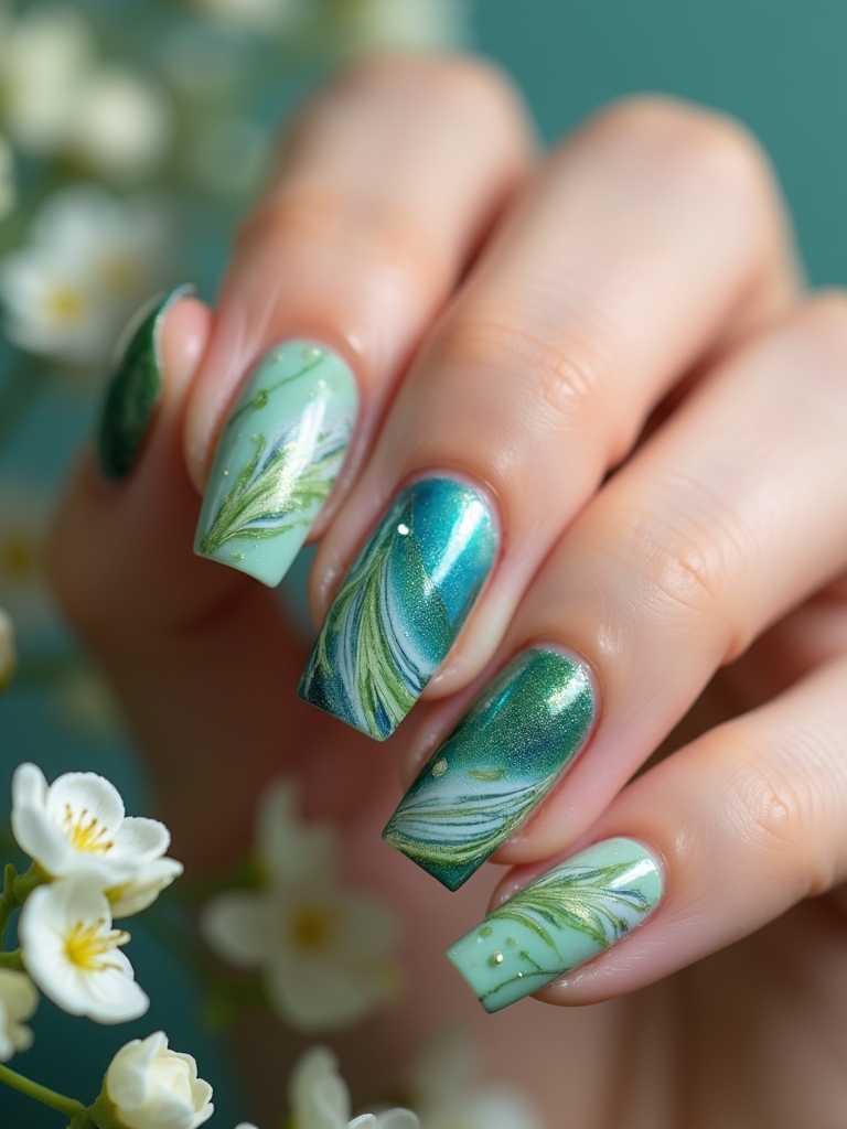 nature inspired nail art
