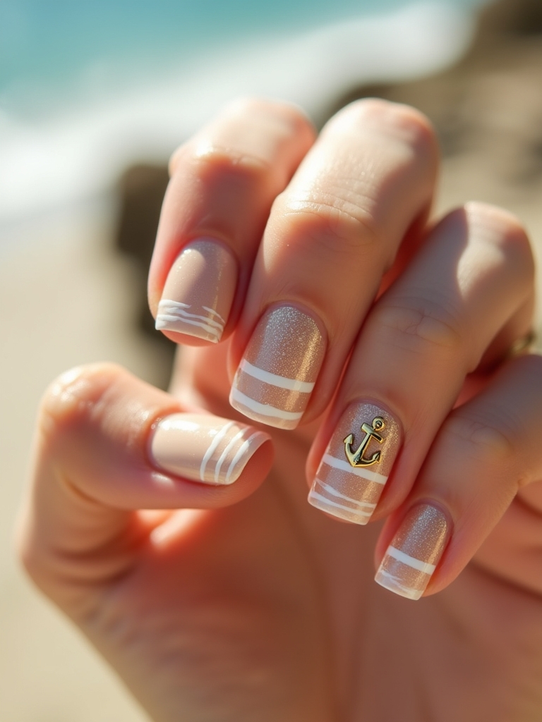 nautical themed summer nail designs