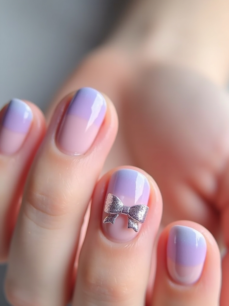 ombre gradient with bows
