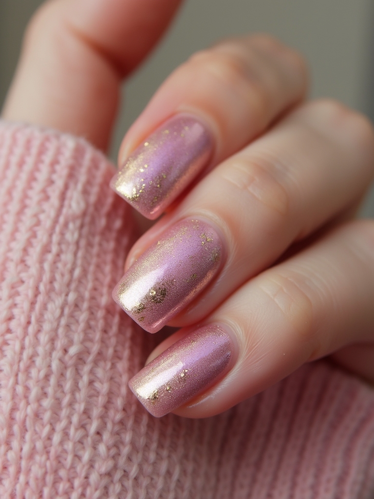 ombre nails with foil