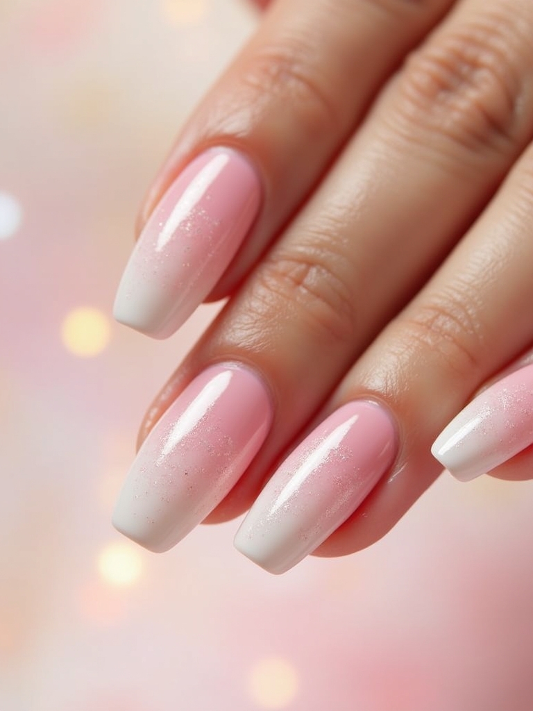 ombre sparkle nail art