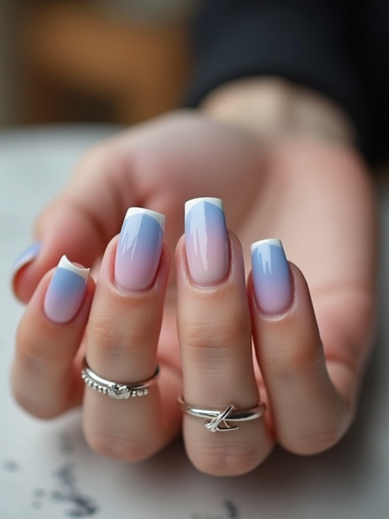 pastel french manicure ideas