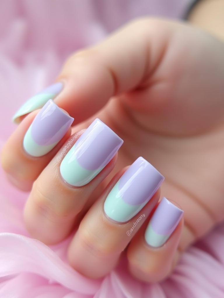 pastel ombre nail art