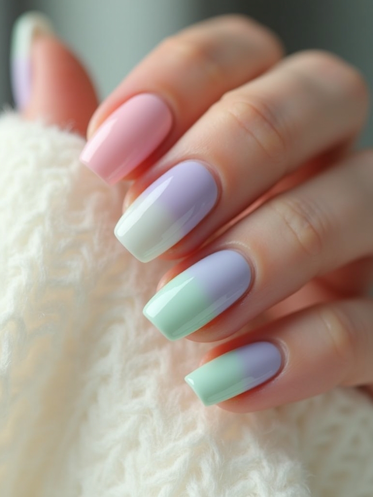 pastel ombre nail designs
