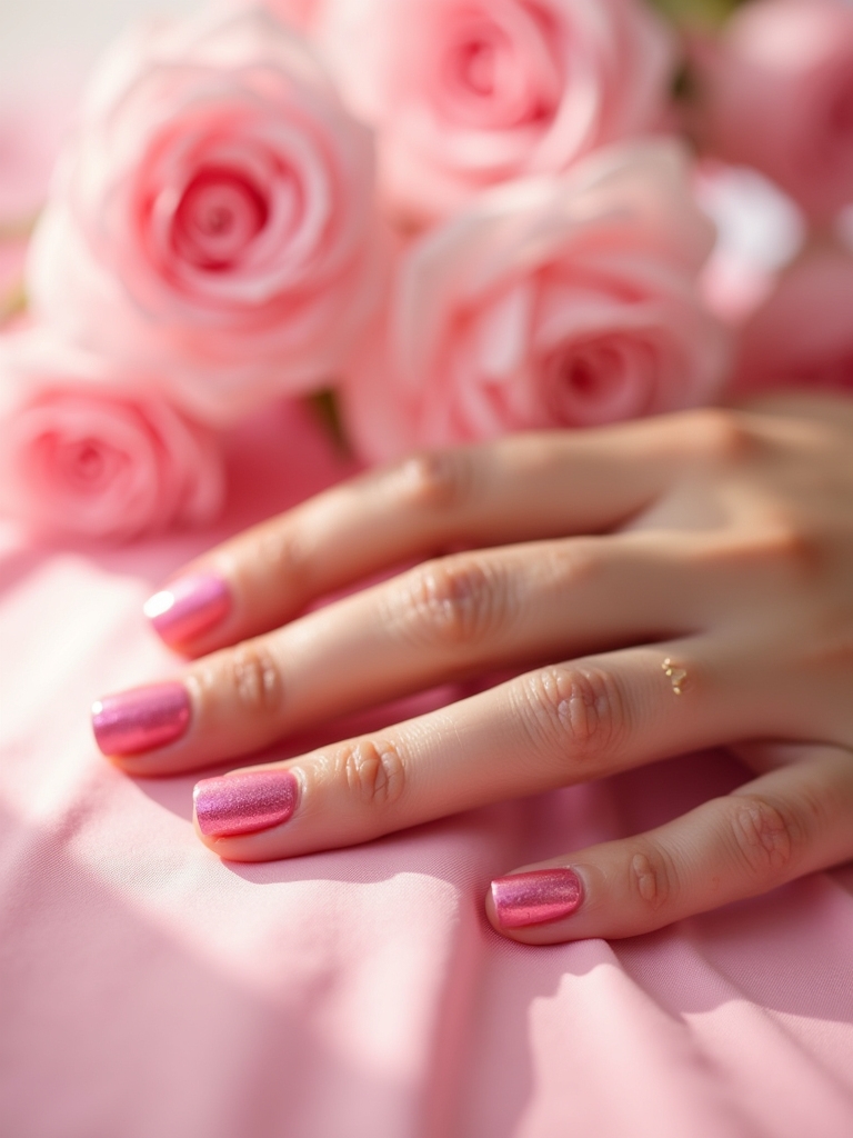 pastel pink nail elegance