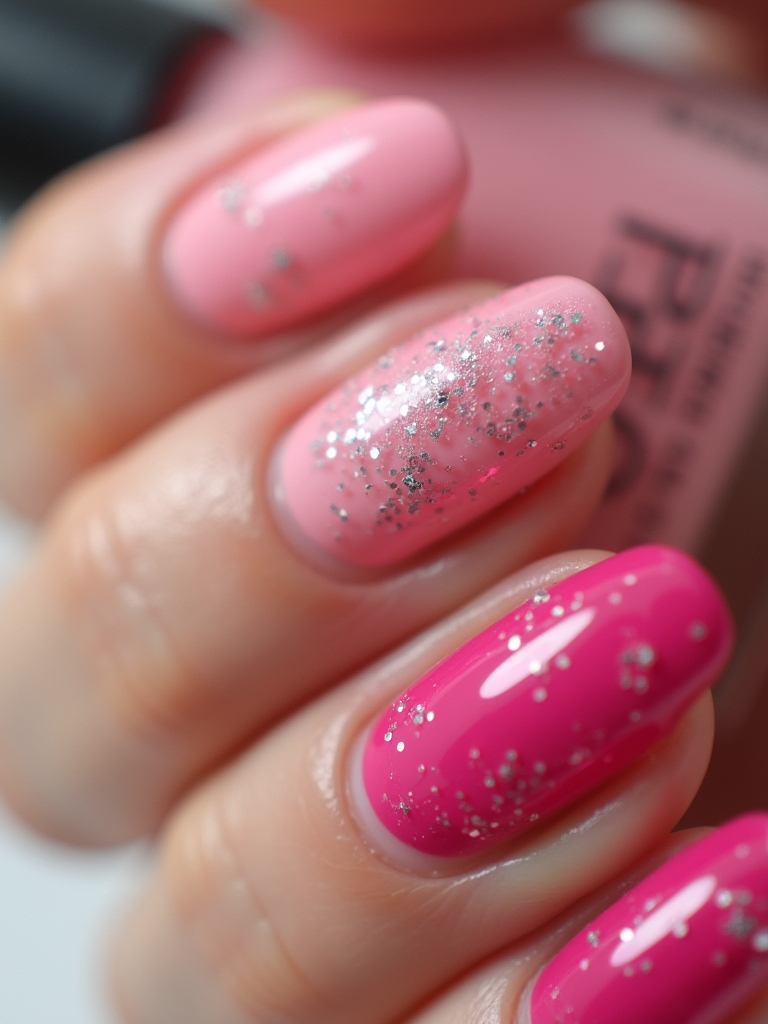 pink and silver sparkle
