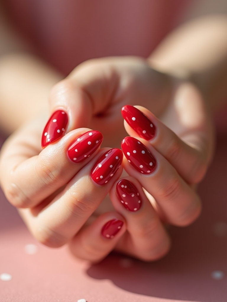 playful cherry red nails
