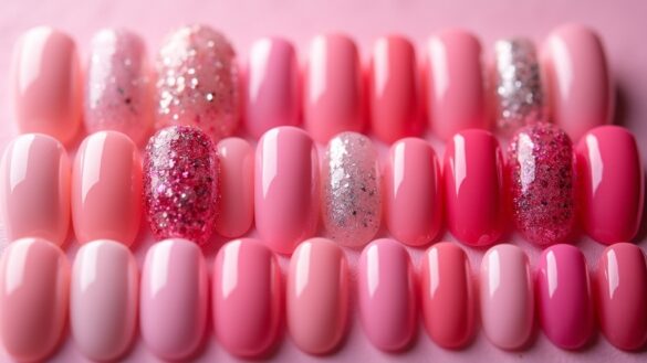 pretty pink nail designs