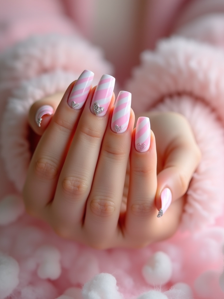 romantic pastel nail art