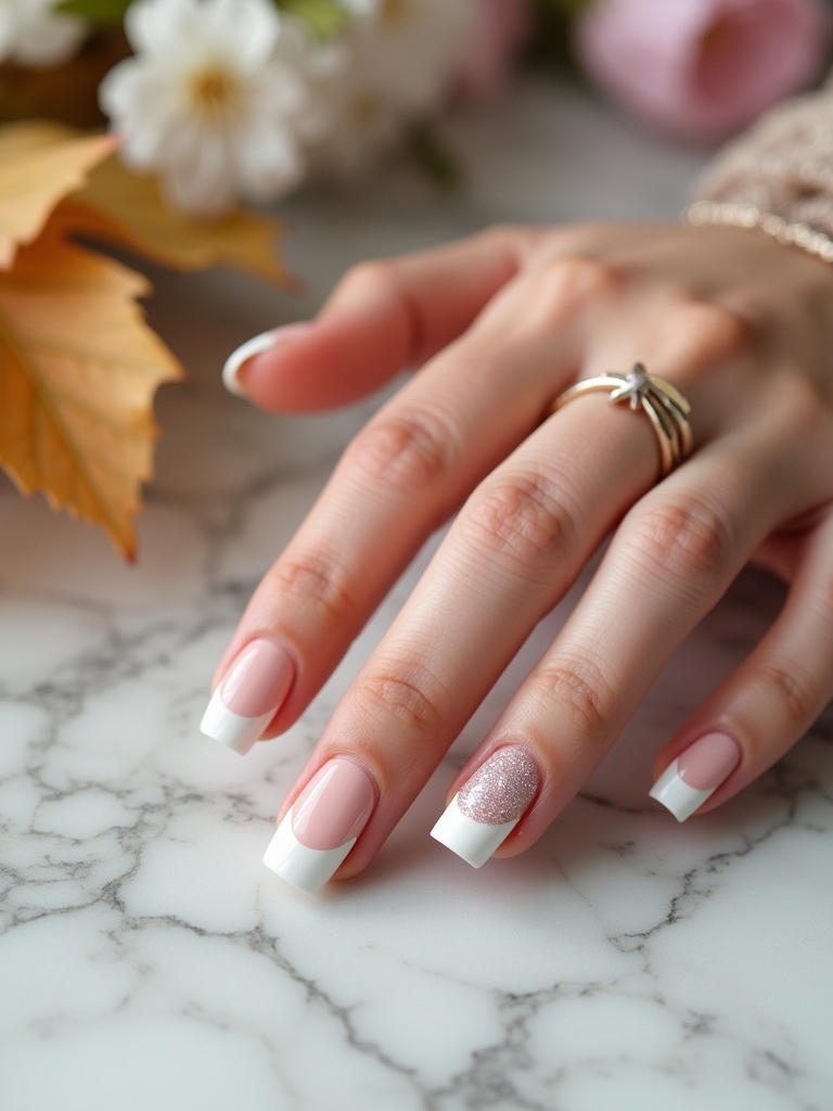 seasonal french nail creativity