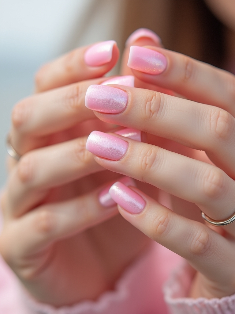 shimmering baby pink elegance