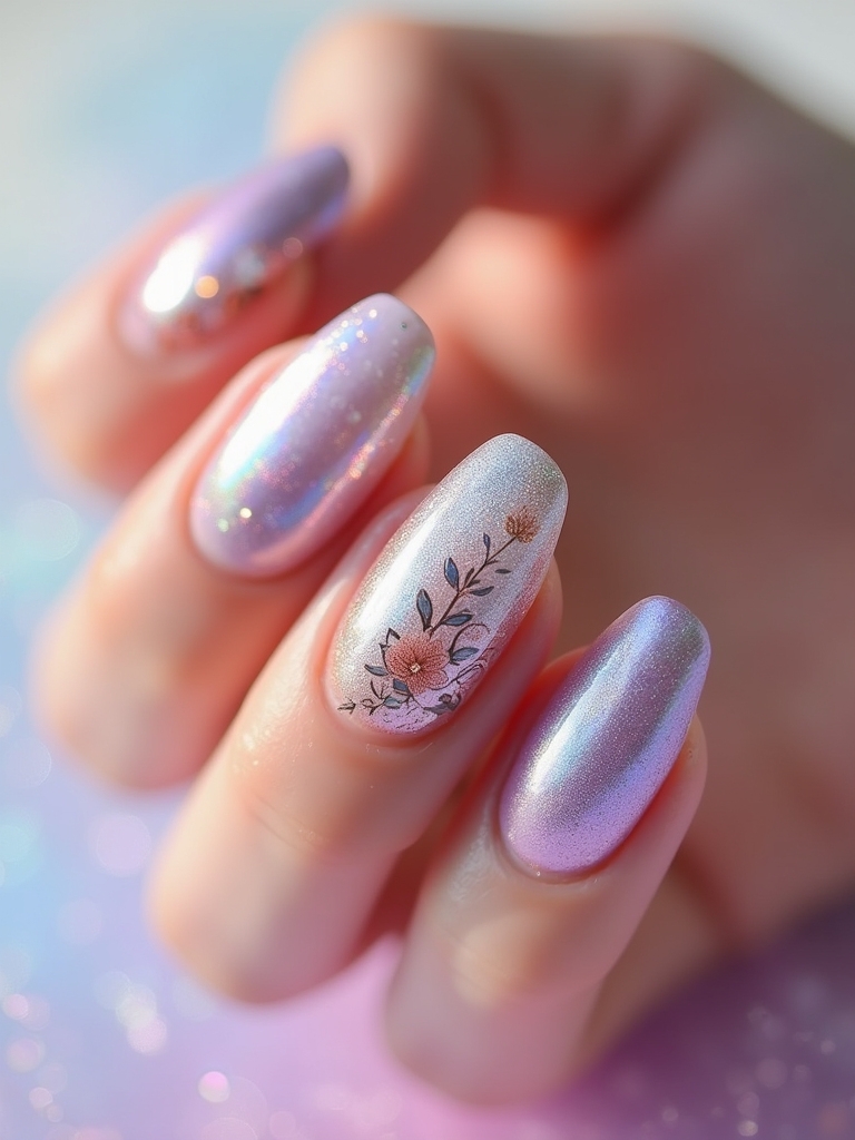 shimmering metallic nail designs